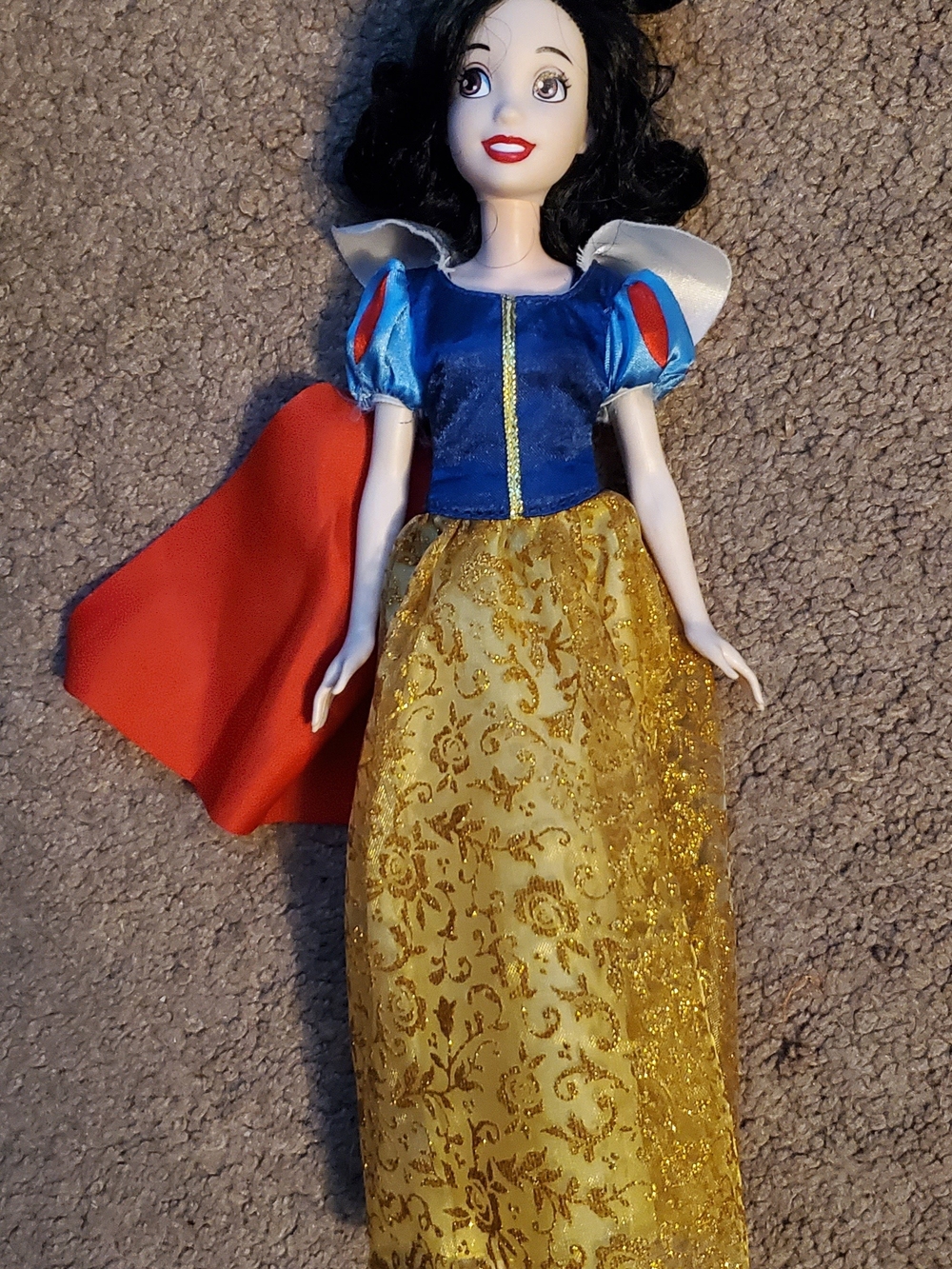 Snow White Disney Princess Doll in Blue, Yellow & Red Gown